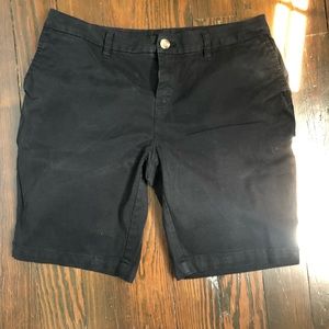 Chino black shorts.   Size 10.